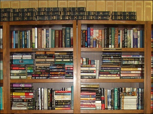 books on shelves